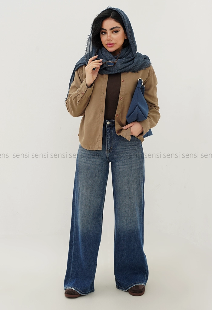 شومیز پوپلین پشت پیله کد1005103